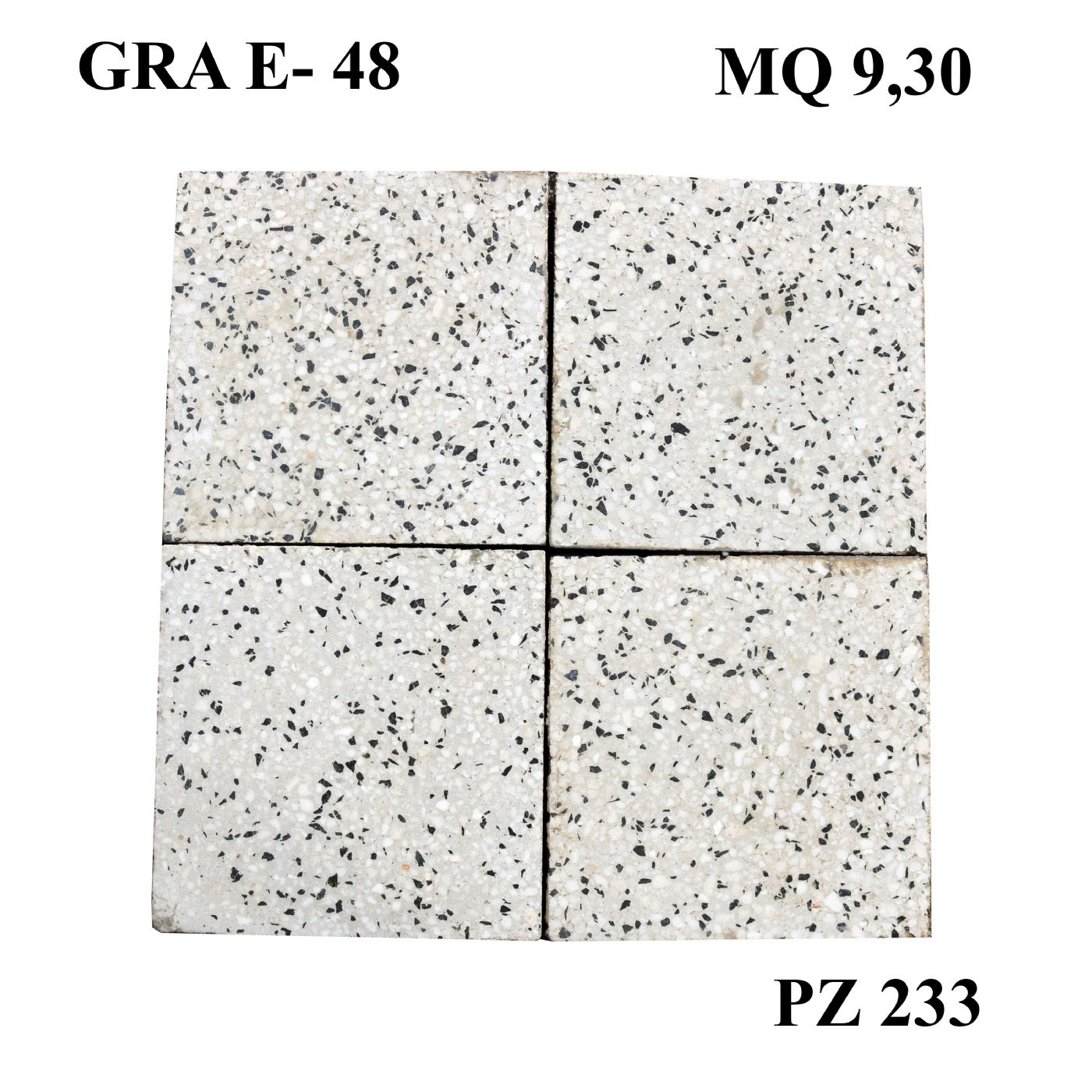 Antique terrazzo flooring. 20x20 cm. Early 1900s.